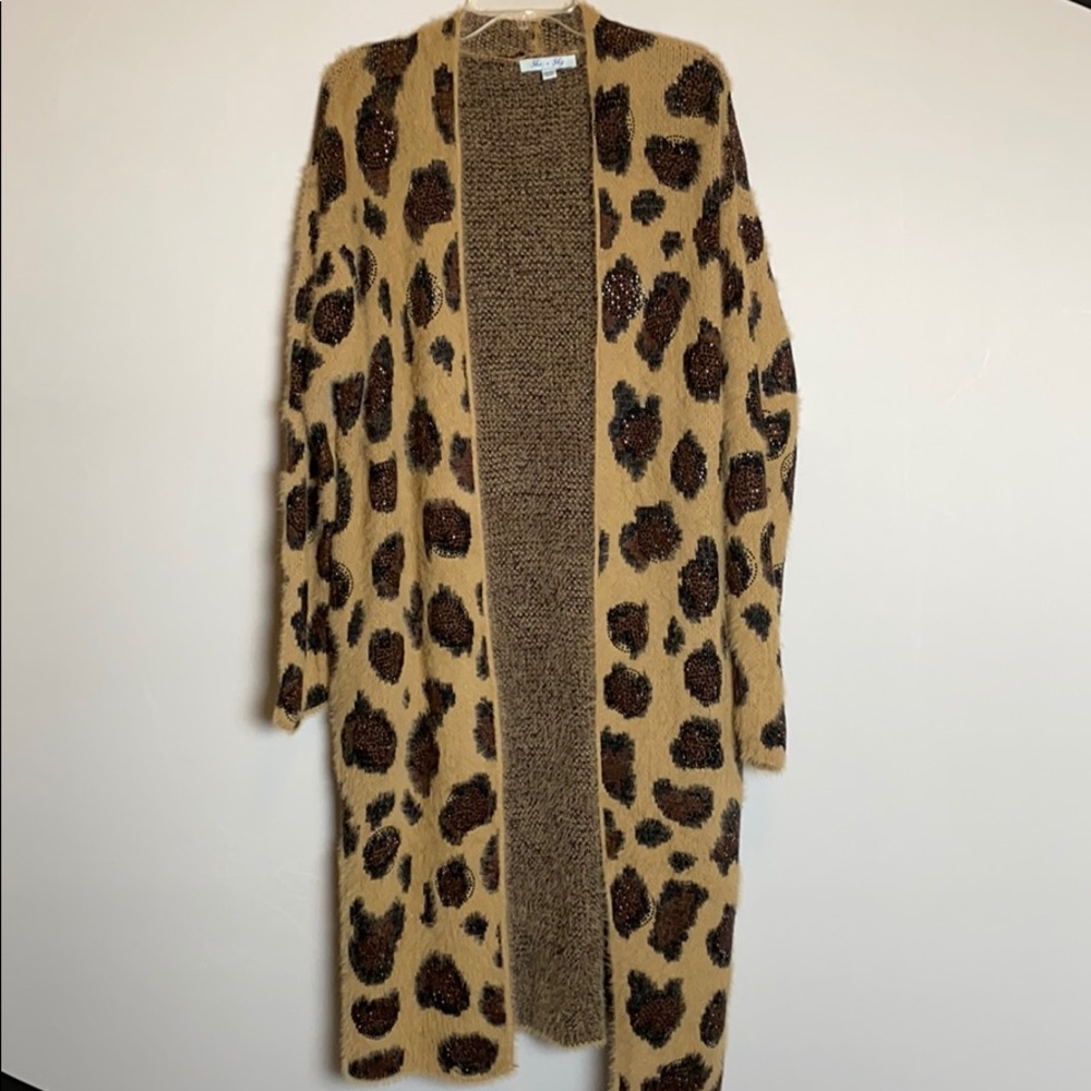 Leopard Print Long Cozy Sweater